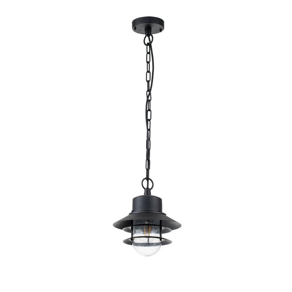 Product photograph of Elstead Lighting Copenhagen 1 Light Chain Lantern In Black from Olivia's