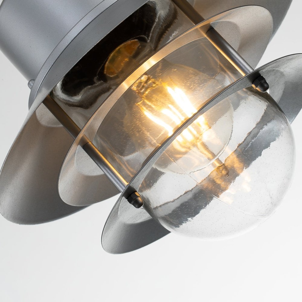 Product photograph of Elstead Lighting Copenhagen 1 Light Chain Lantern In Silver from Olivia's.