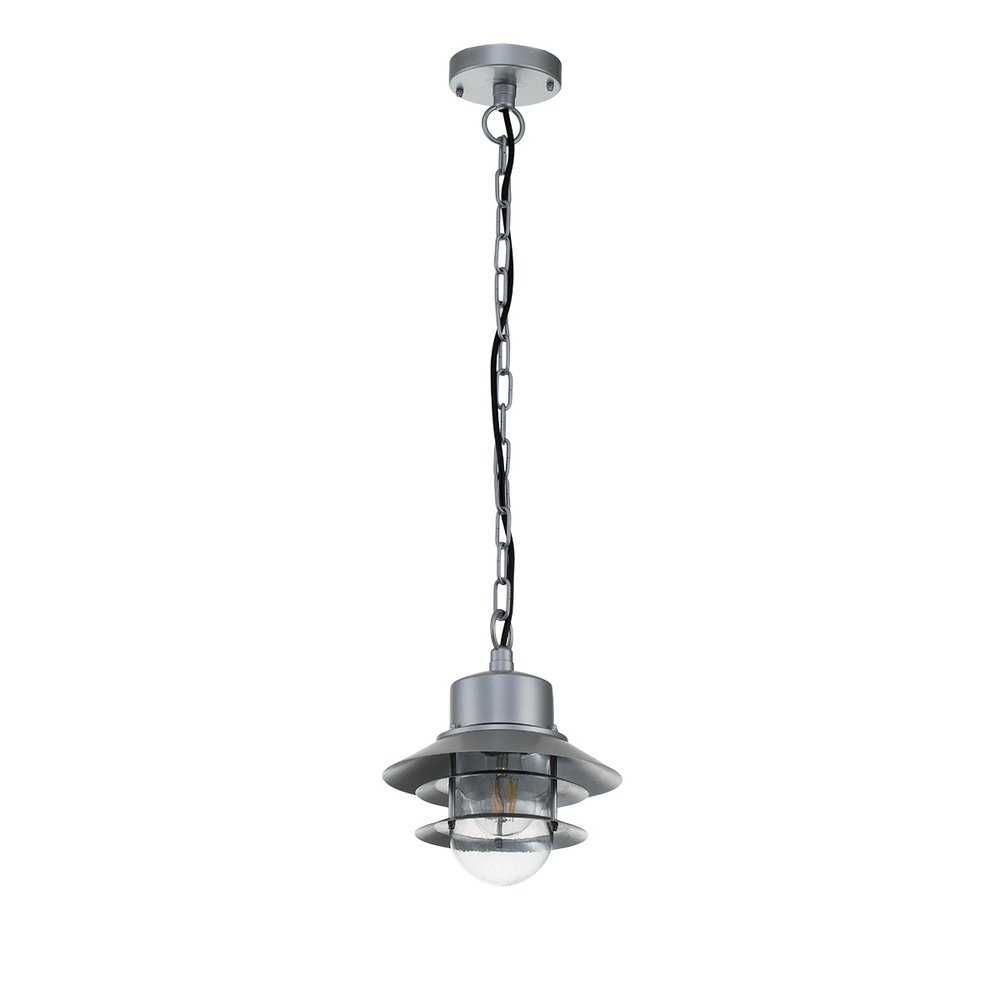 Elstead Lighting Copenhagen 1 Light Chain Lantern in Silver