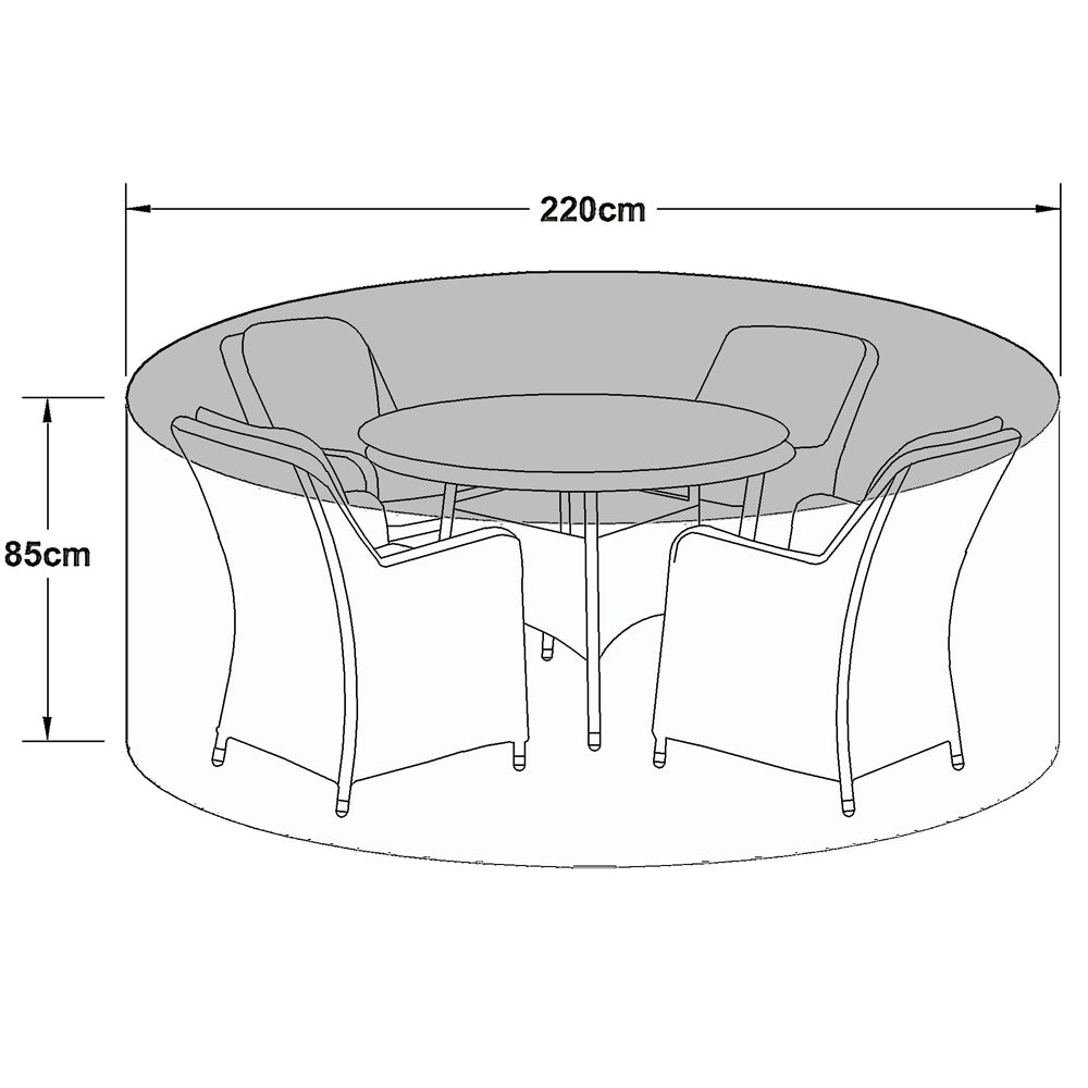 Product photograph of Maze Winter Cover Outdoor Cover For 4 Seat Round Dining Set Black from Olivia's.