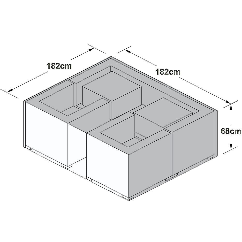 Product photograph of Maze Winter Cover Outdoor Cover For 3 Seat Sofa Set Black from Olivia's.