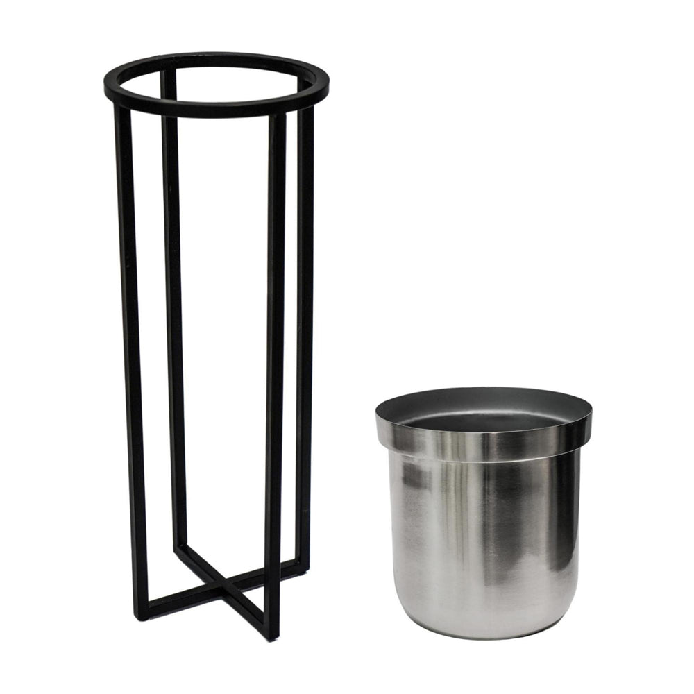 Product photograph of Ivyline Calla Planter Stand Black Pewter Large from Olivia's.