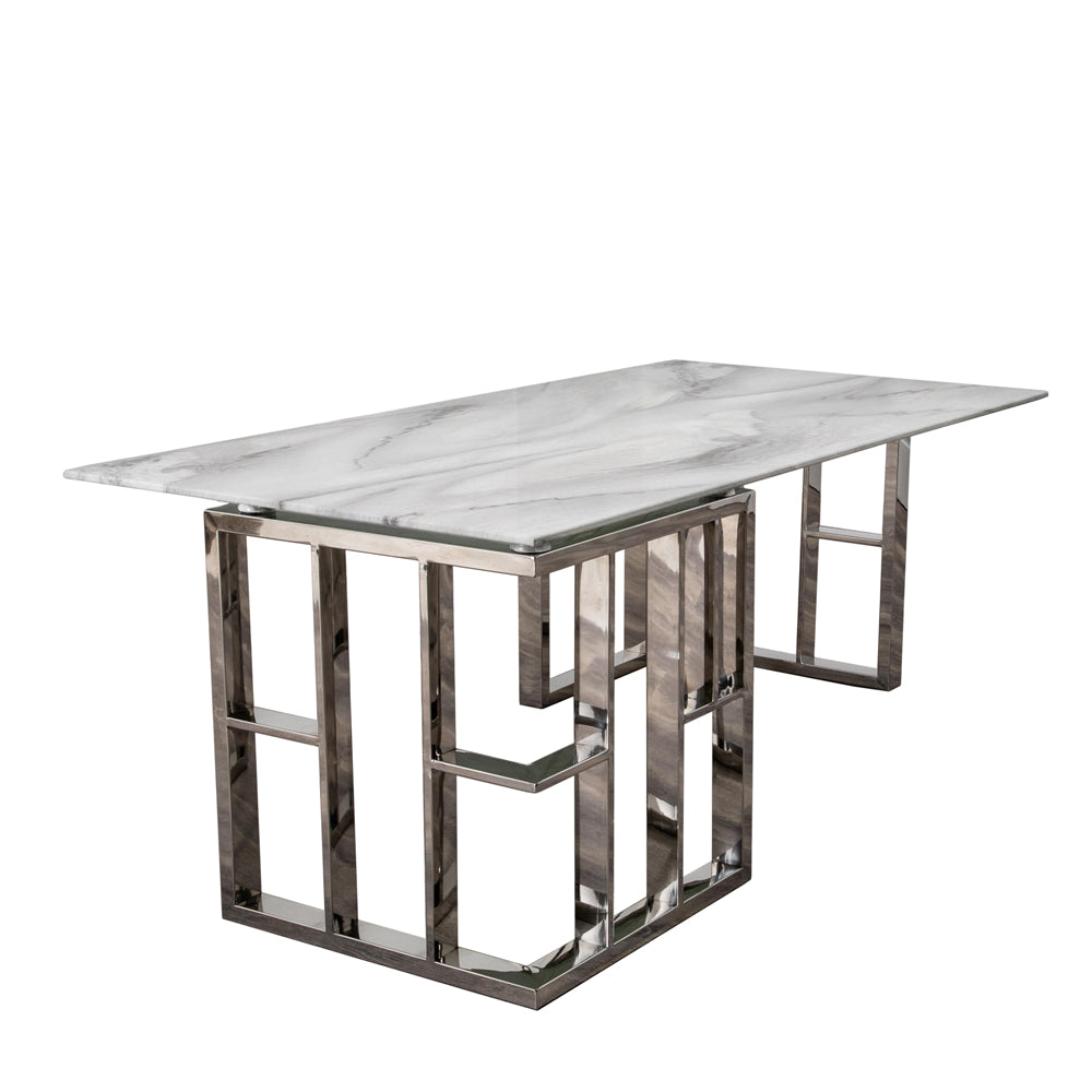 Native Home Manhattan Marble Coffee Table Grey