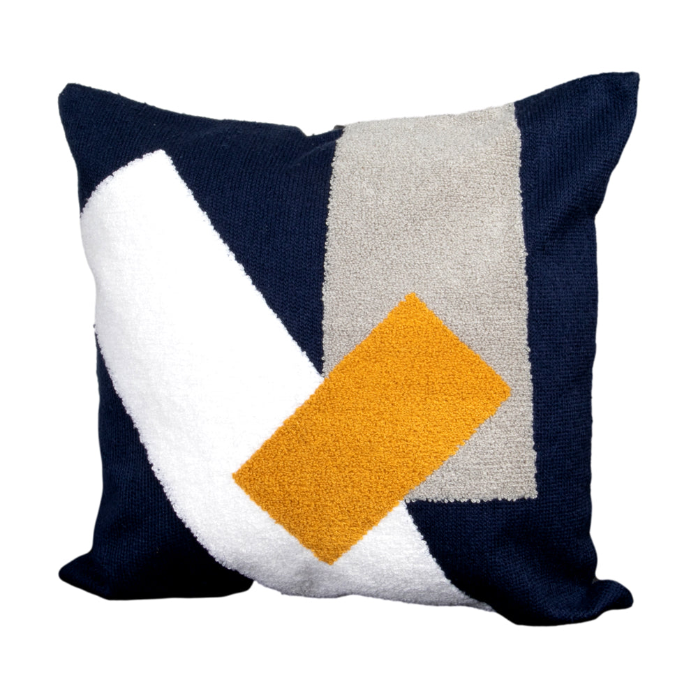 Product photograph of Native Home Navy Blue Abstract Boho Cushion Cover from Olivia's