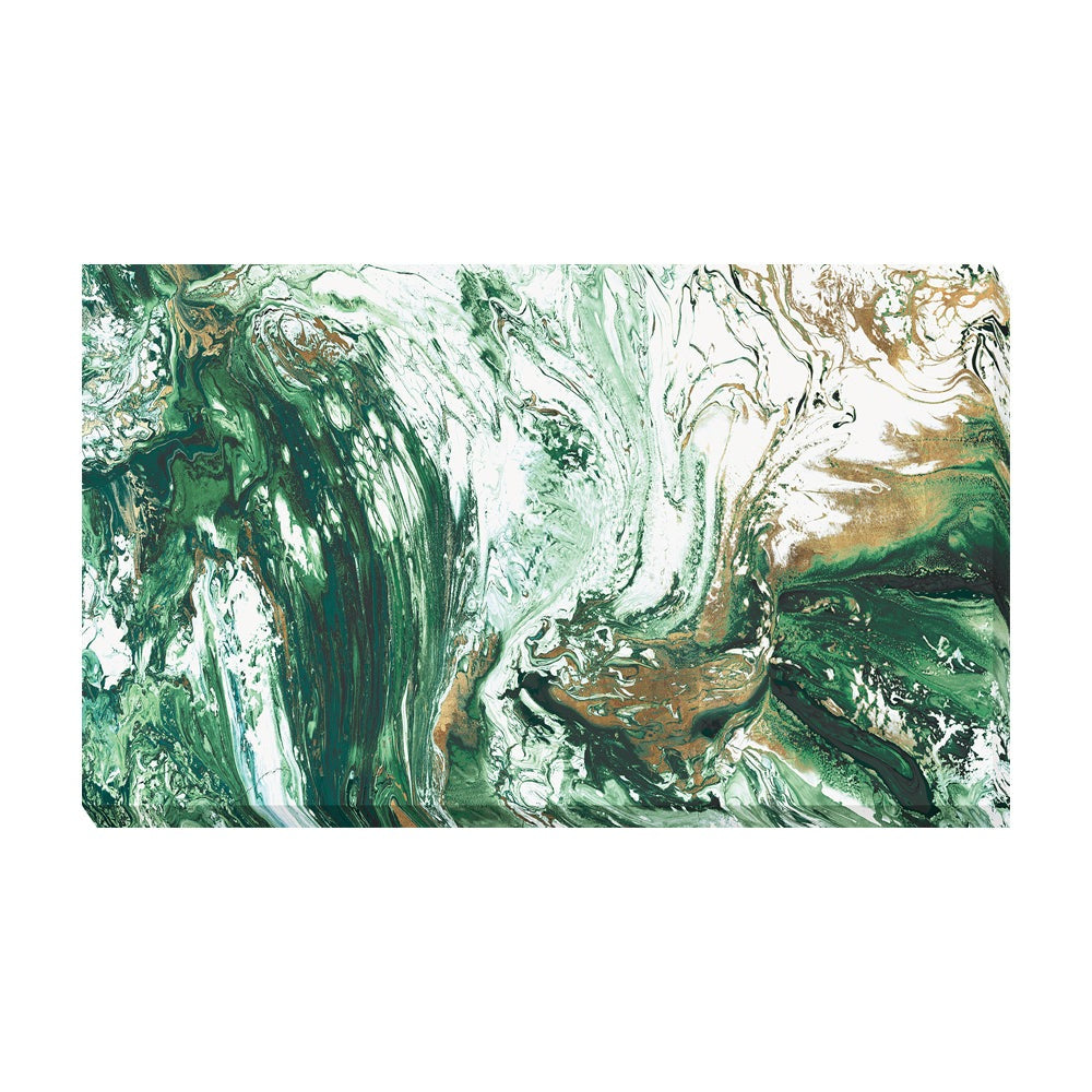 Product photograph of Olivia S Evening Emerald Tide - Wrapped Canvas - 60x120cm from Olivia's