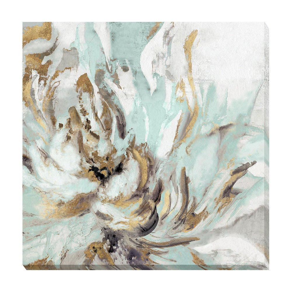 Product photograph of Olivia S Touch Of Teal I - Wrapped Canvas - 90x90cm from Olivia's