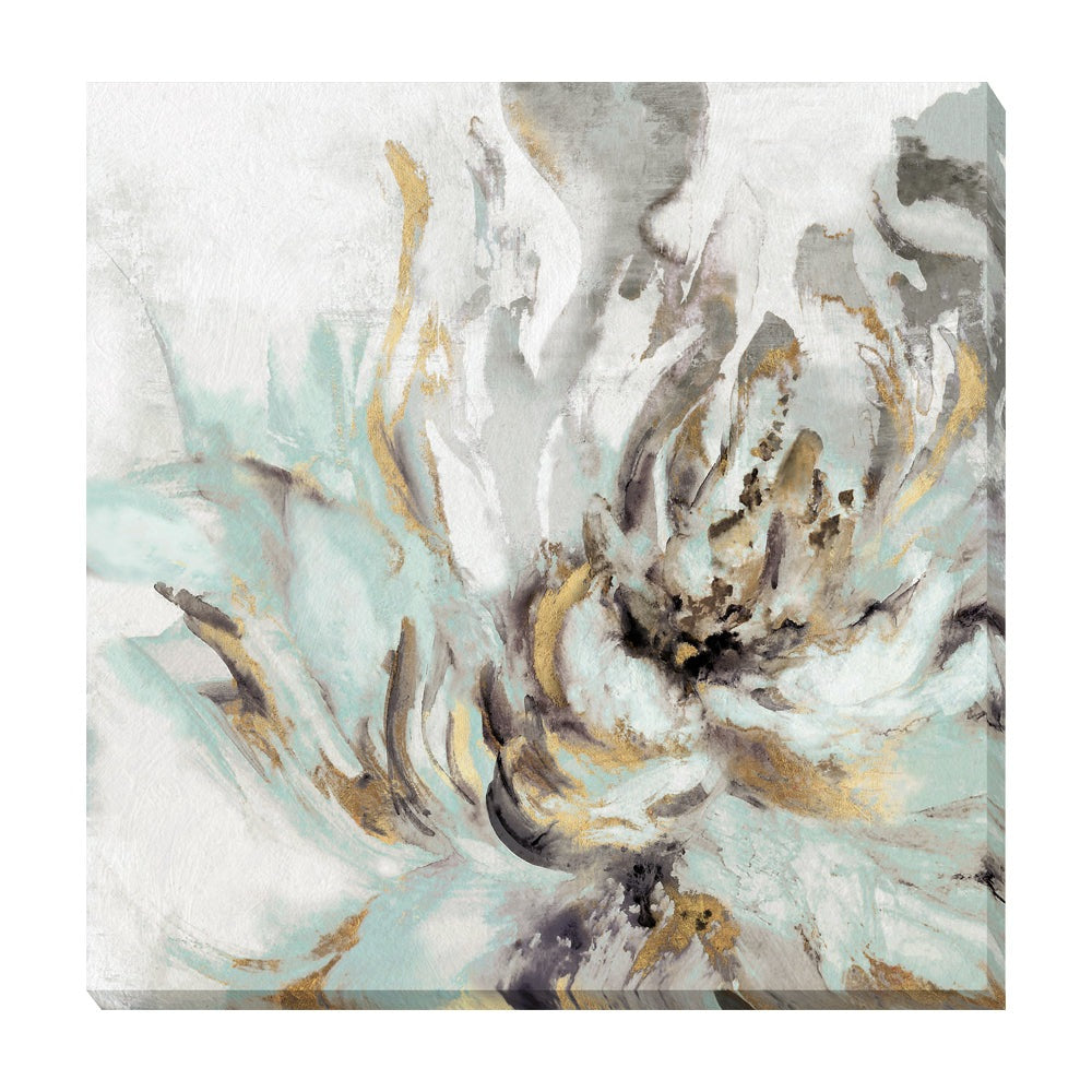 Product photograph of Olivia S Touch Of Teal Ii - Wrapped Canvas - 90x90cm from Olivia's