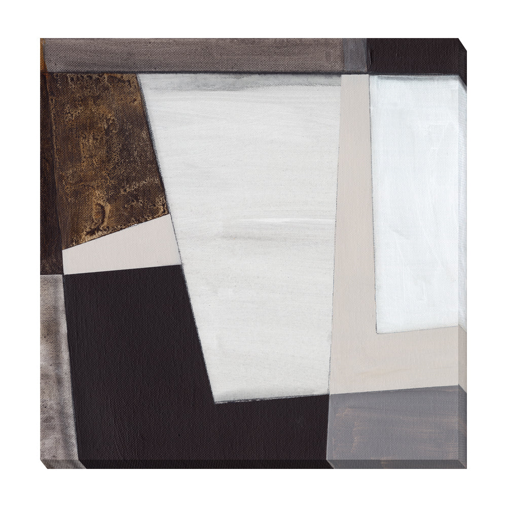 Product photograph of Olivia S Neutral Geometrics I - Wrapped Canvas - 93x93cm from Olivia's