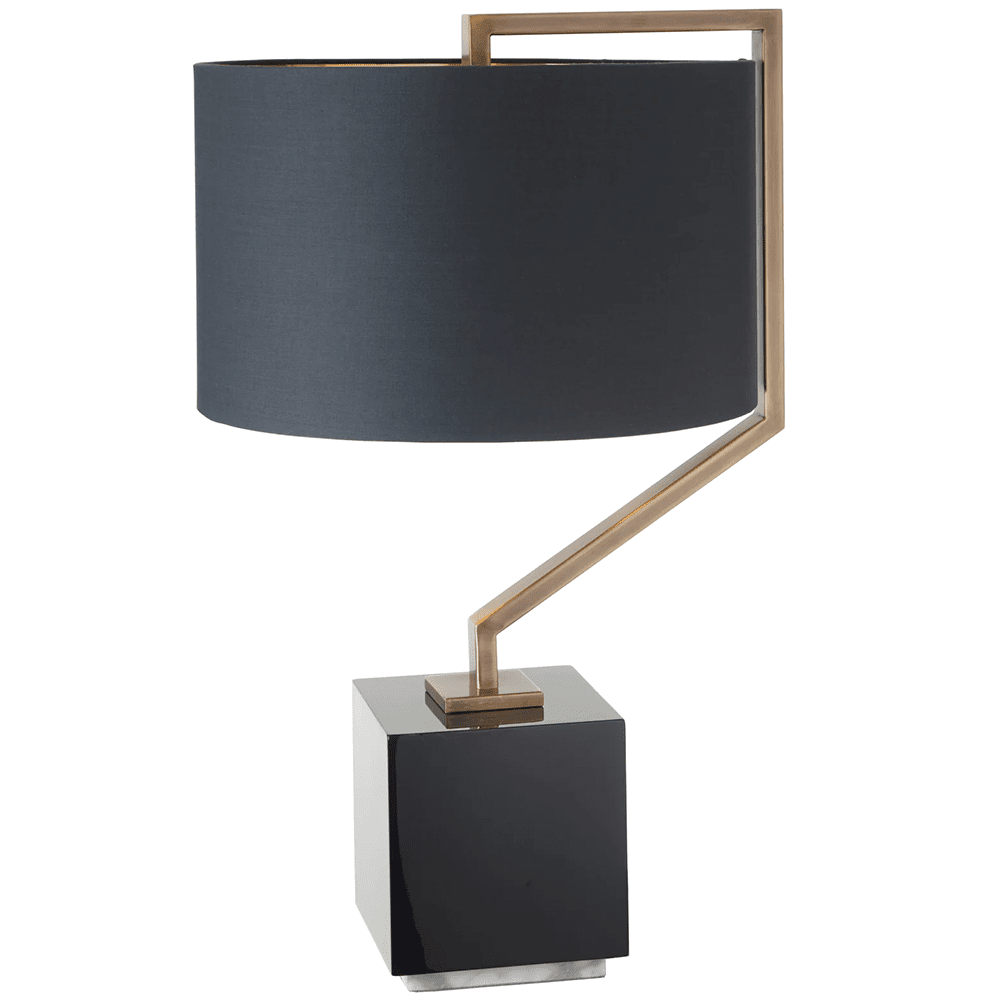 Product photograph of Rv Astley Cyclone Table Lamp Black And Brass Finish from Olivia's