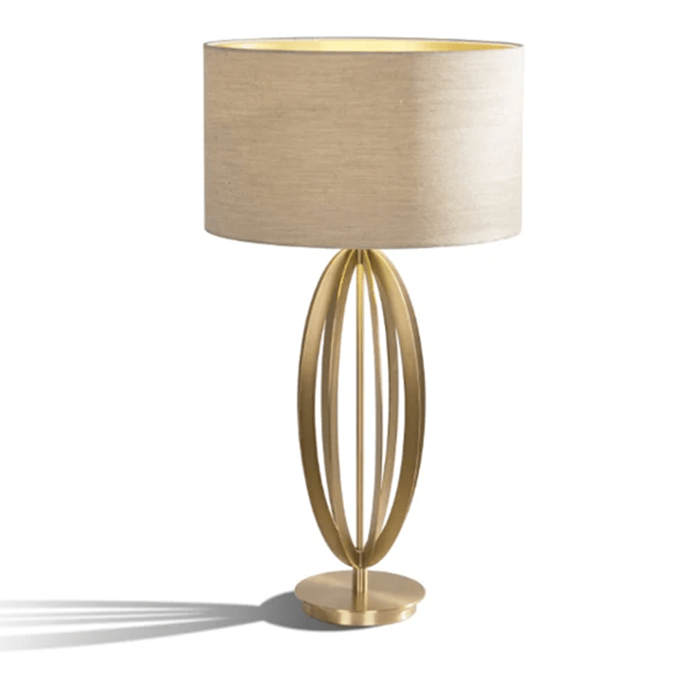 Product photograph of Rv Astley Olive Table Lamp In Antique Brass Finish from Olivia's