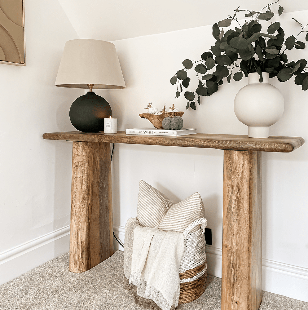 Product photograph of Gallery Interiors Reyna Console Table In Natural from Olivia's.