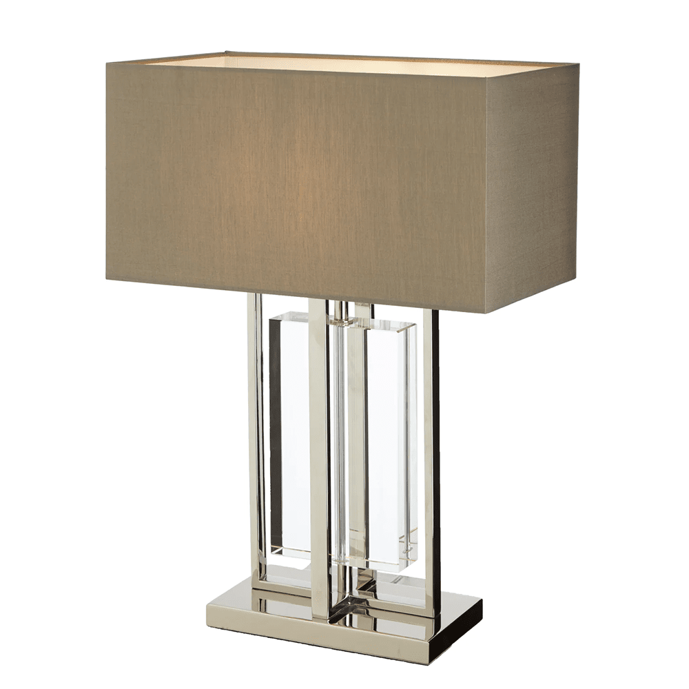 Product photograph of Rv Astley Table Lamp Sarre Grey Nickel And Crystal from Olivia's