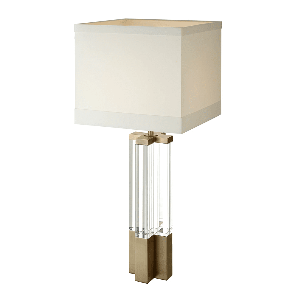 Product photograph of Rv Astley Eldmar Table Lamp Crystal And Antique Brass Finish from Olivia's