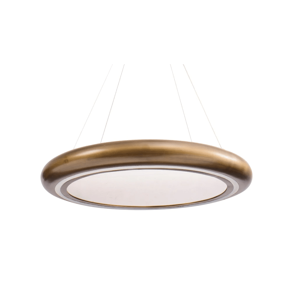 Product photograph of Libra Interiors Small Ring Statement Chandelier Gold from Olivia's