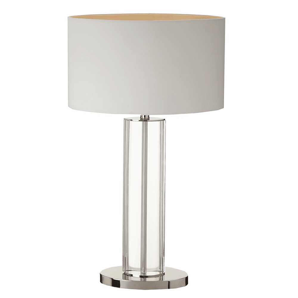 Product photograph of Rv Astley Lisle Tall Table Lamp Clear Crystal Nickel Finish from Olivia's