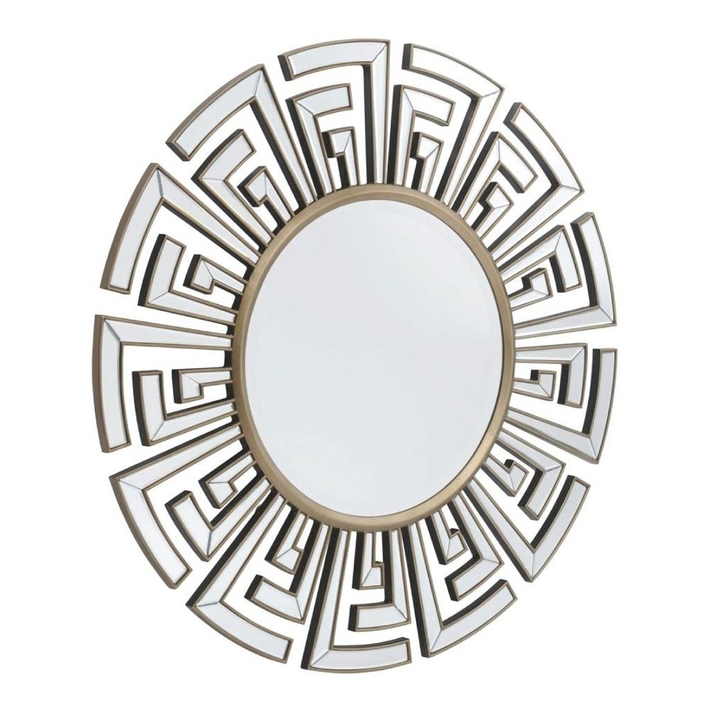 Product photograph of Libra Luxurious Glamour Collection - Claridge Deco Round Mirror from Olivia's
