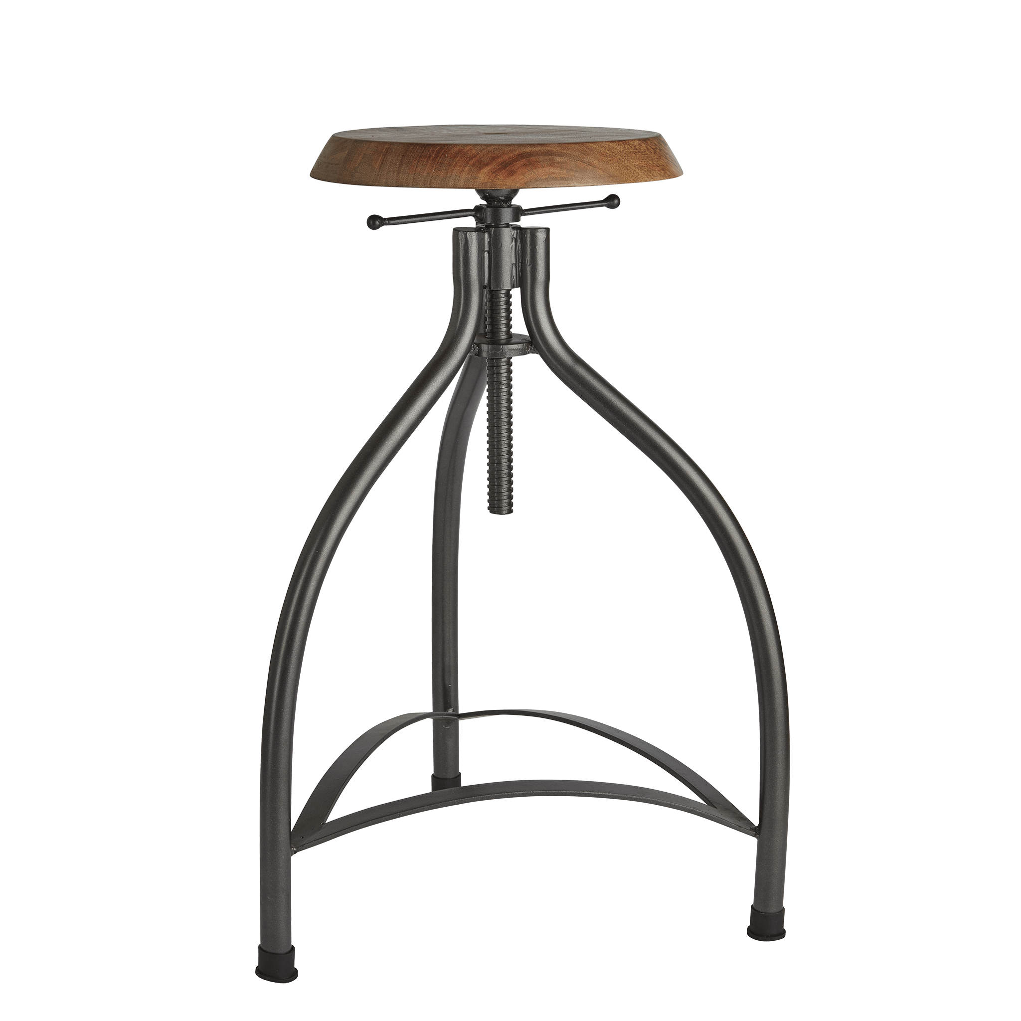 Product photograph of Industville Cooper Solid Wood Metal Adjustable Bar Stool - 34 Inch from Olivia's
