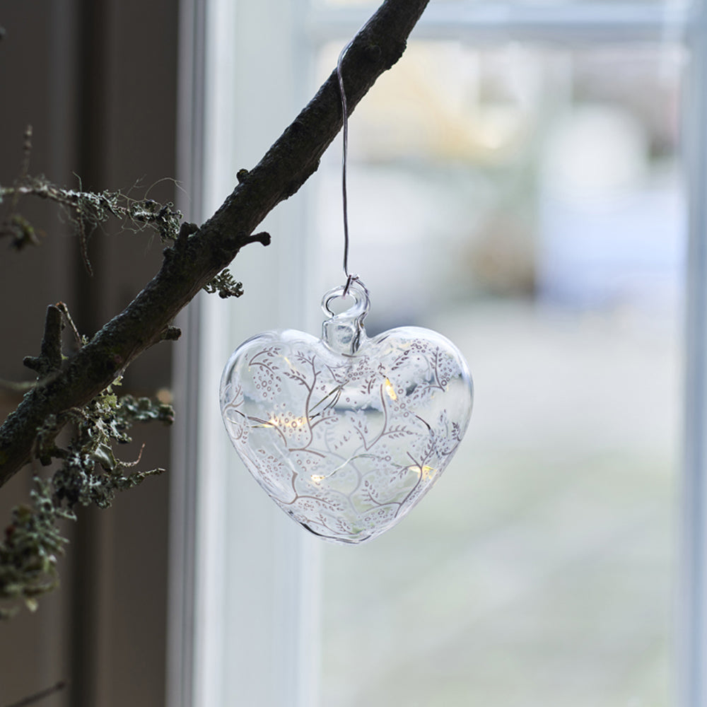 Product photograph of Cozy Heart Cozy And Clear Bauble from Olivia's