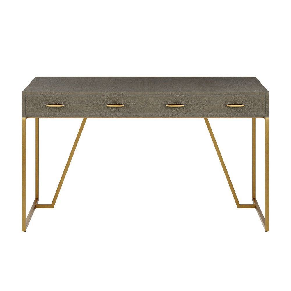 Product photograph of Di Designs Hampton Desk - Grey Shagreen from Olivia's