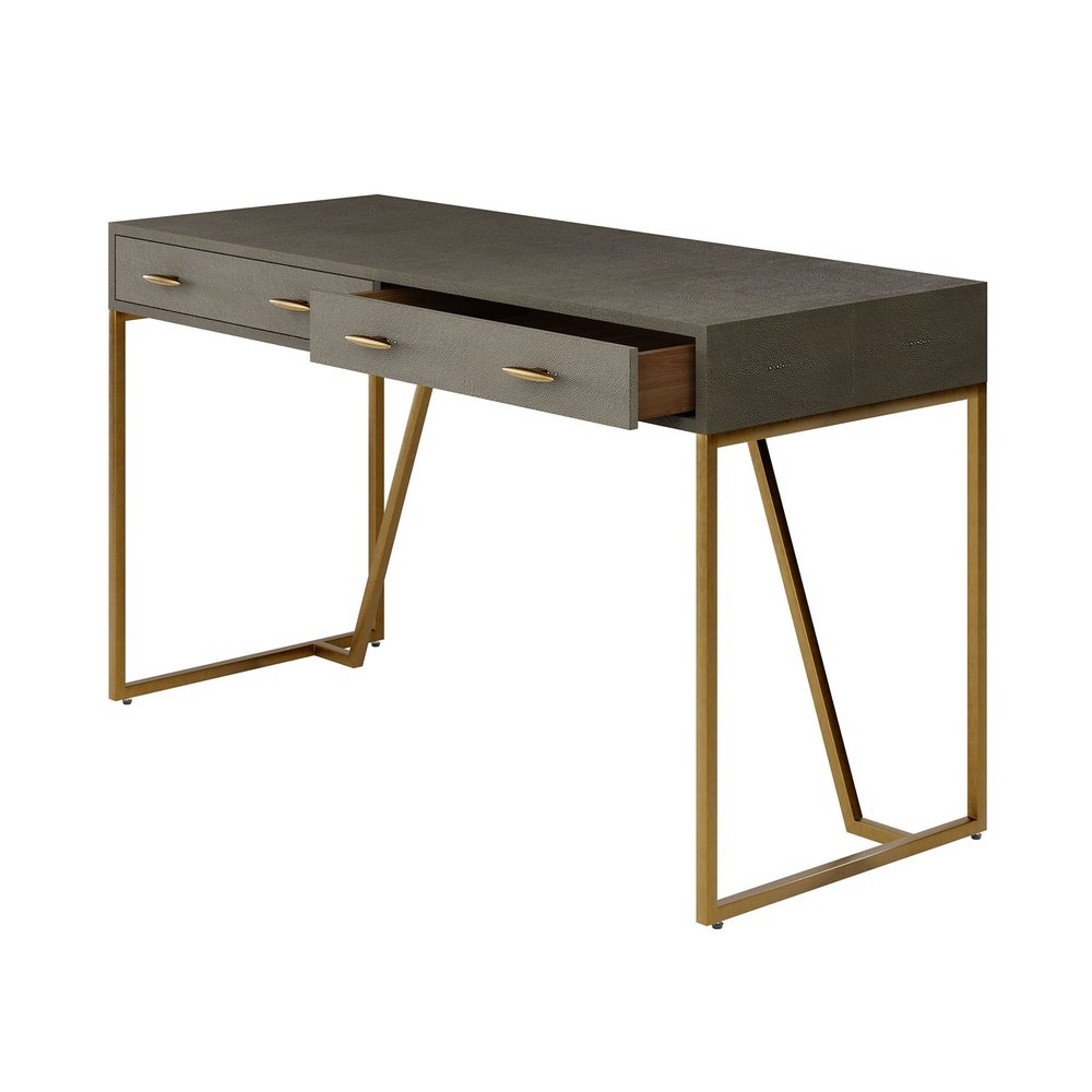 Product photograph of Di Designs Hampton Desk - Grey Shagreen from Olivia's.