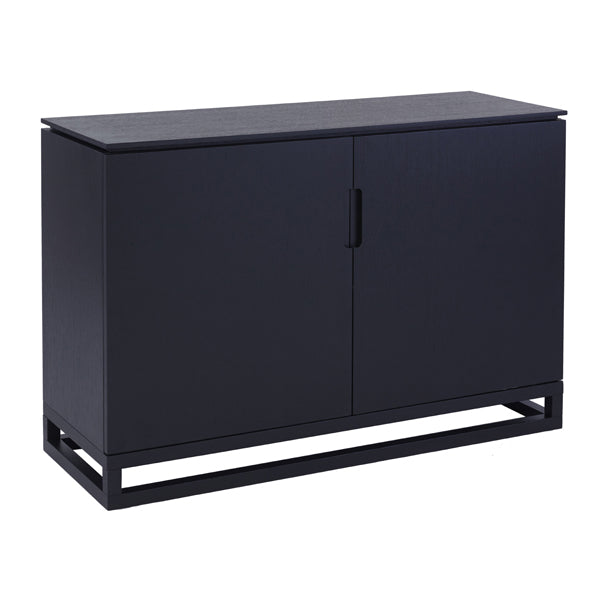 Gillmore Cordoba Two Door Black Stained Sideboard Large