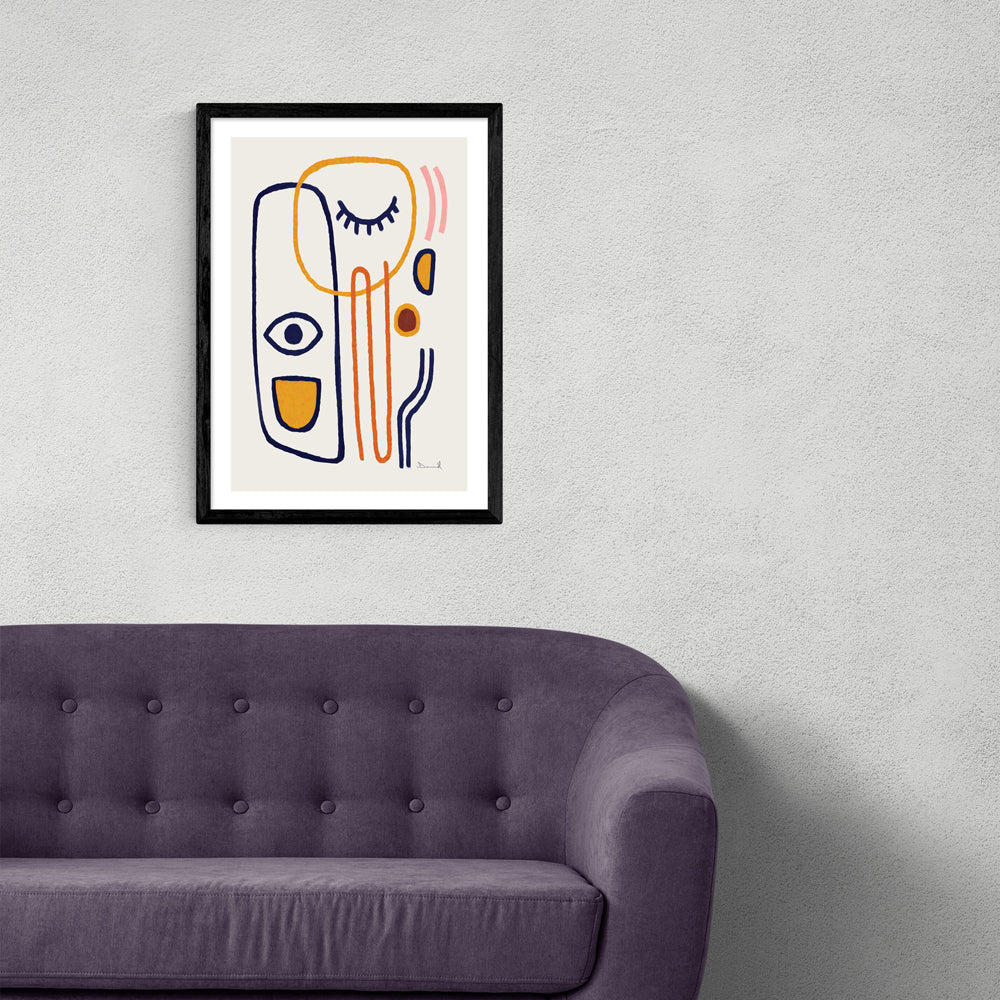 Product photograph of Feel Good By Dan Hobday - A3 Black Framed Art Print from Olivia's