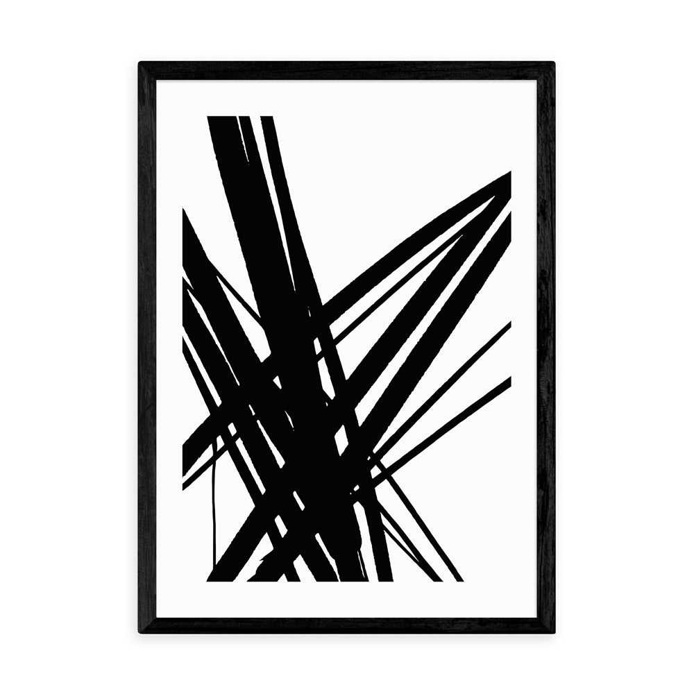 Product photograph of Abstract Lines Vi By Dan Hobday - A3 Black Framed Art Print from Olivia's