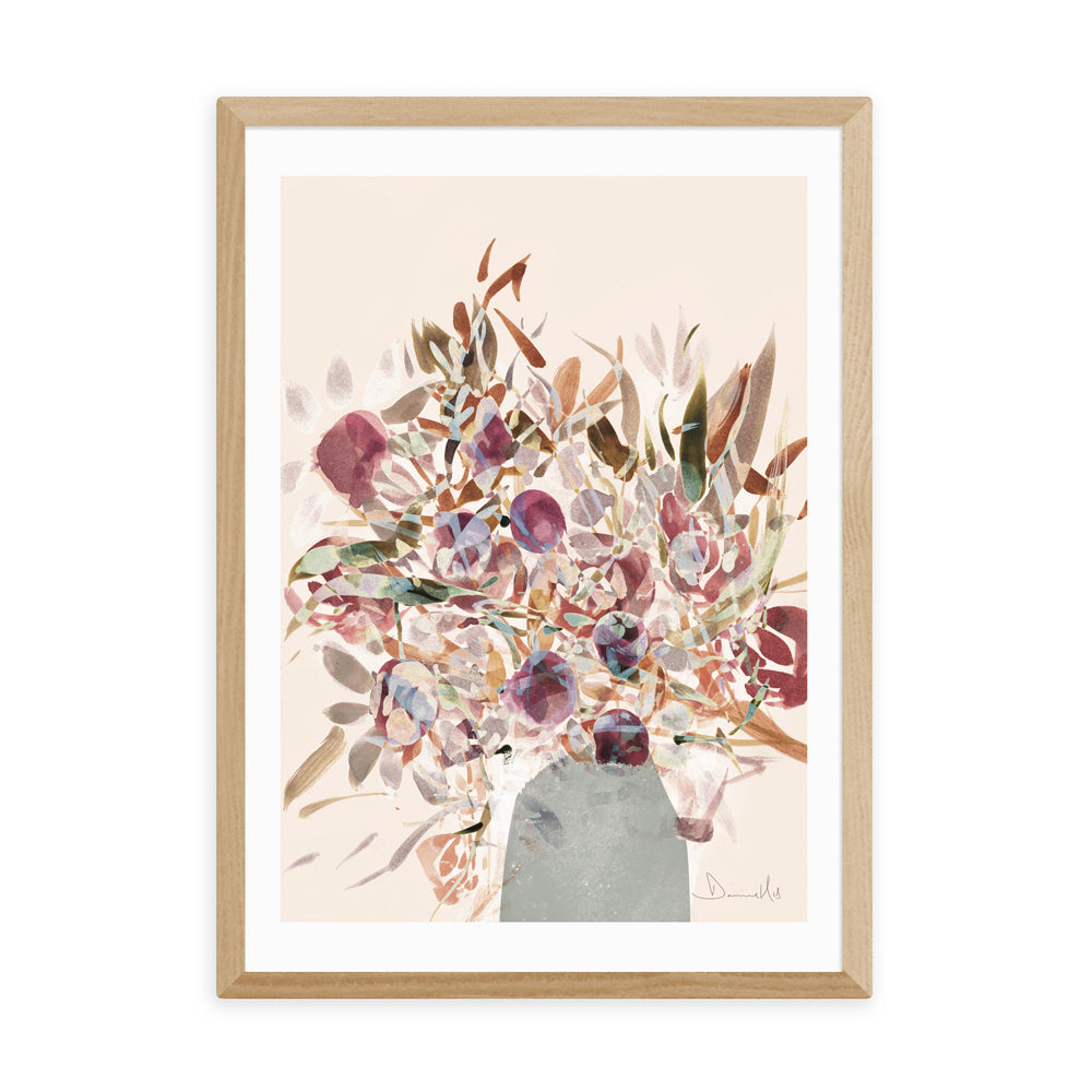 Product photograph of Blossoms By Dan Hobday - A1 Oak Framed Art Print from Olivia's.