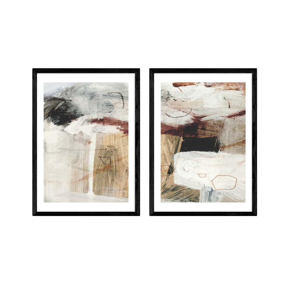 Product photograph of Go Twin Set By Dan Hobday - A3 Black Framed Art Print from Olivia's