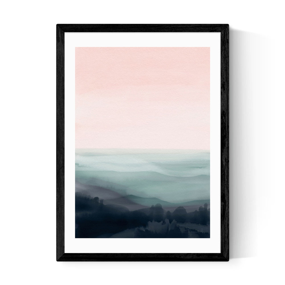 Product photograph of Morning By Dan Hobday By Dan Hobday - A2 Black Framed Art Print from Olivia's