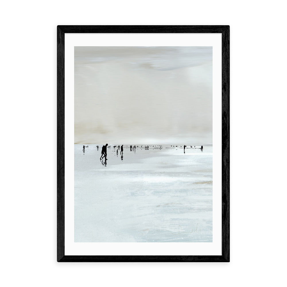 Product photograph of Beachy By Dan Hobday - A1 Black Framed Art Print from Olivia's.