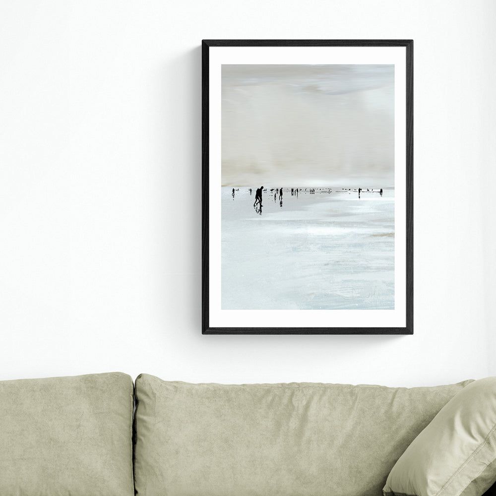 Product photograph of Beachy By Dan Hobday - A1 Black Framed Art Print from Olivia's.