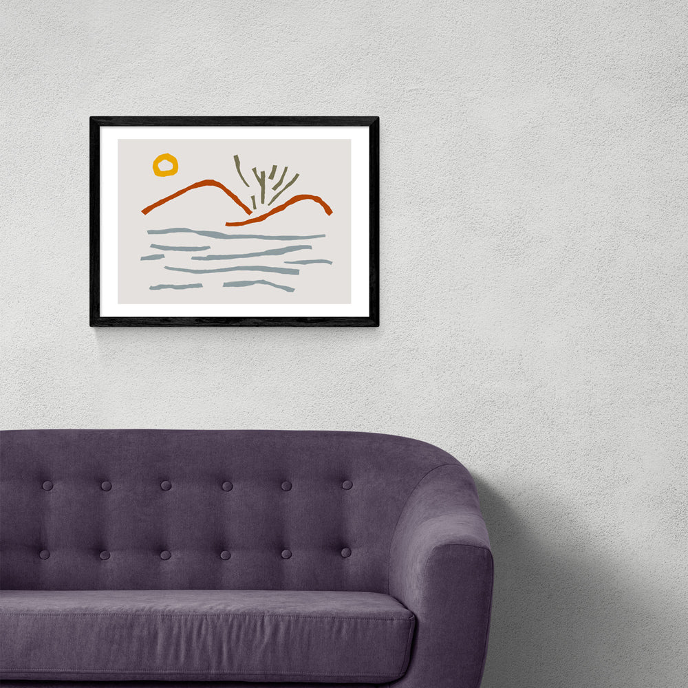 Product photograph of Nature Land By Dan Hobday - A3 Black Framed Art Print from Olivia's.