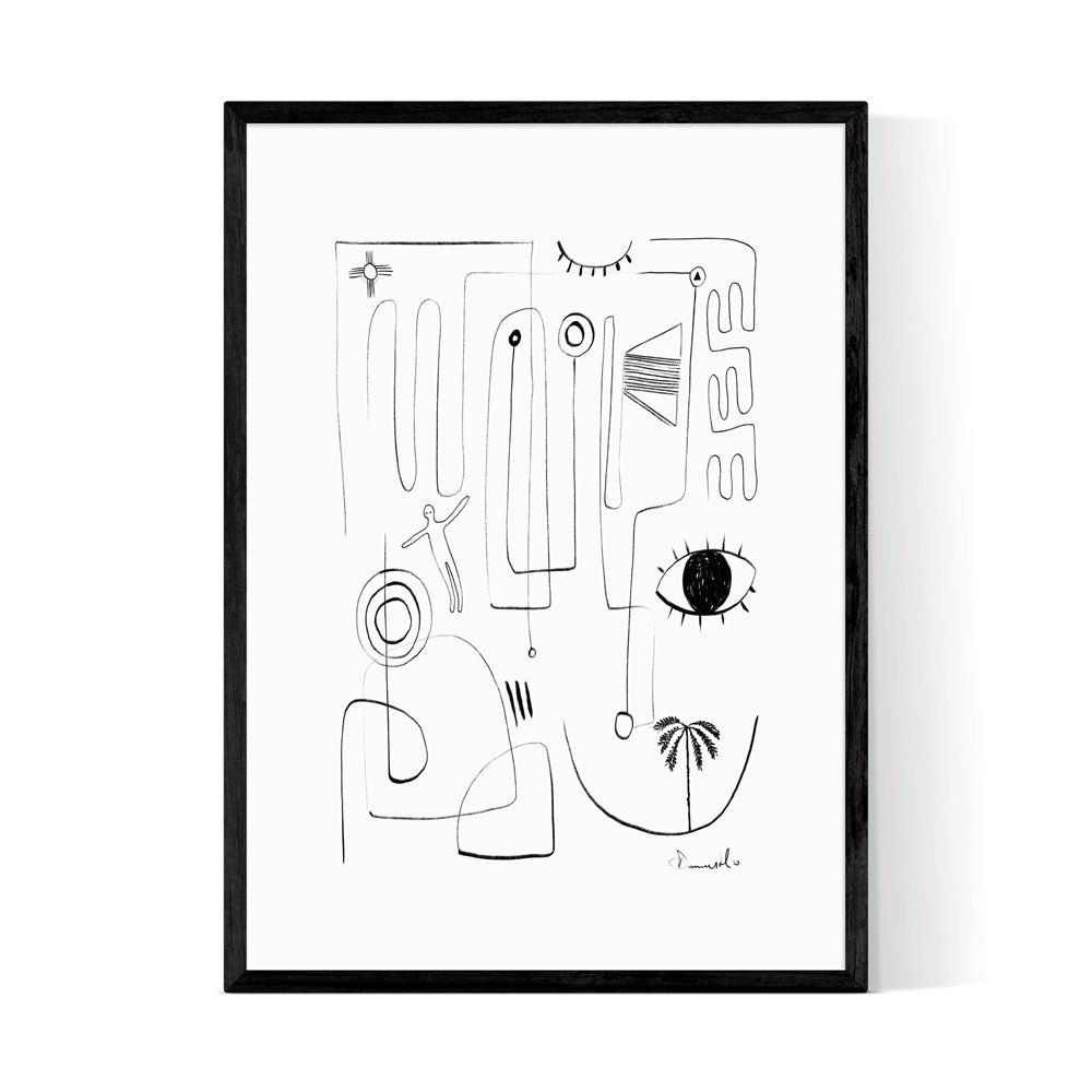 Product photograph of Eyes Have It By Dan Hobday - A1 Black Framed Art Print from Olivia's