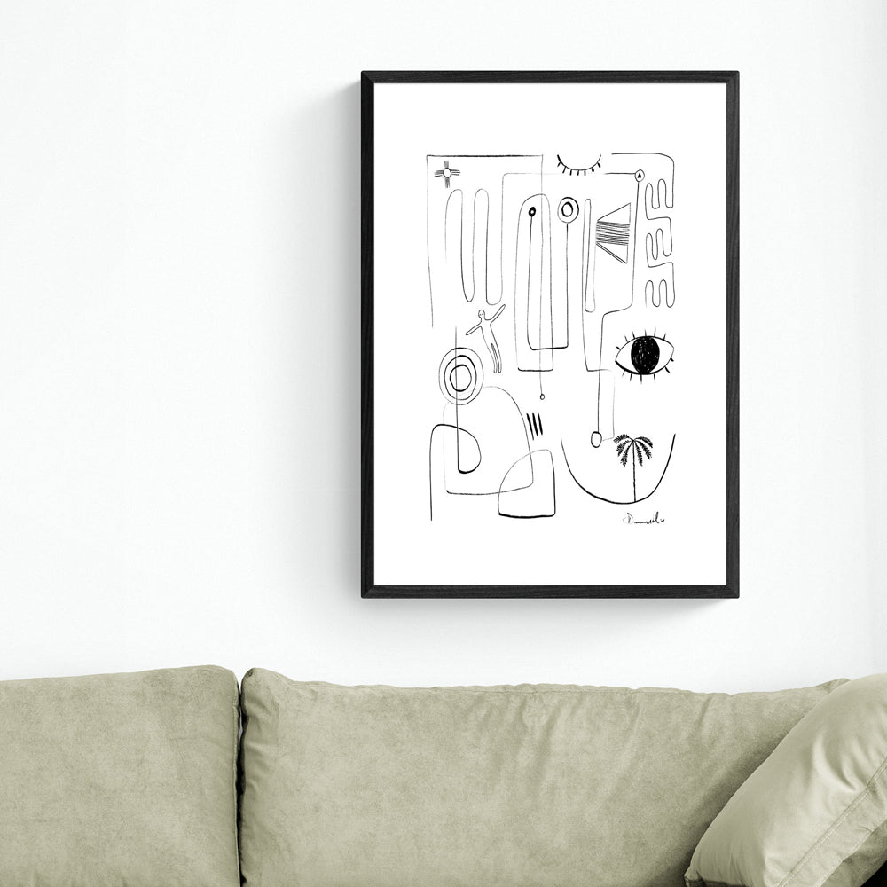 Product photograph of Eyes Have It By Dan Hobday - A1 Black Framed Art Print from Olivia's.