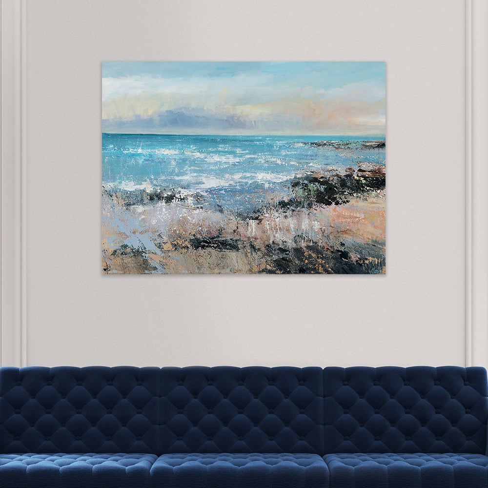 Product photograph of The Art Group Joanne Last Orange Glow Canvas Print - 60x80cm from Olivia's.