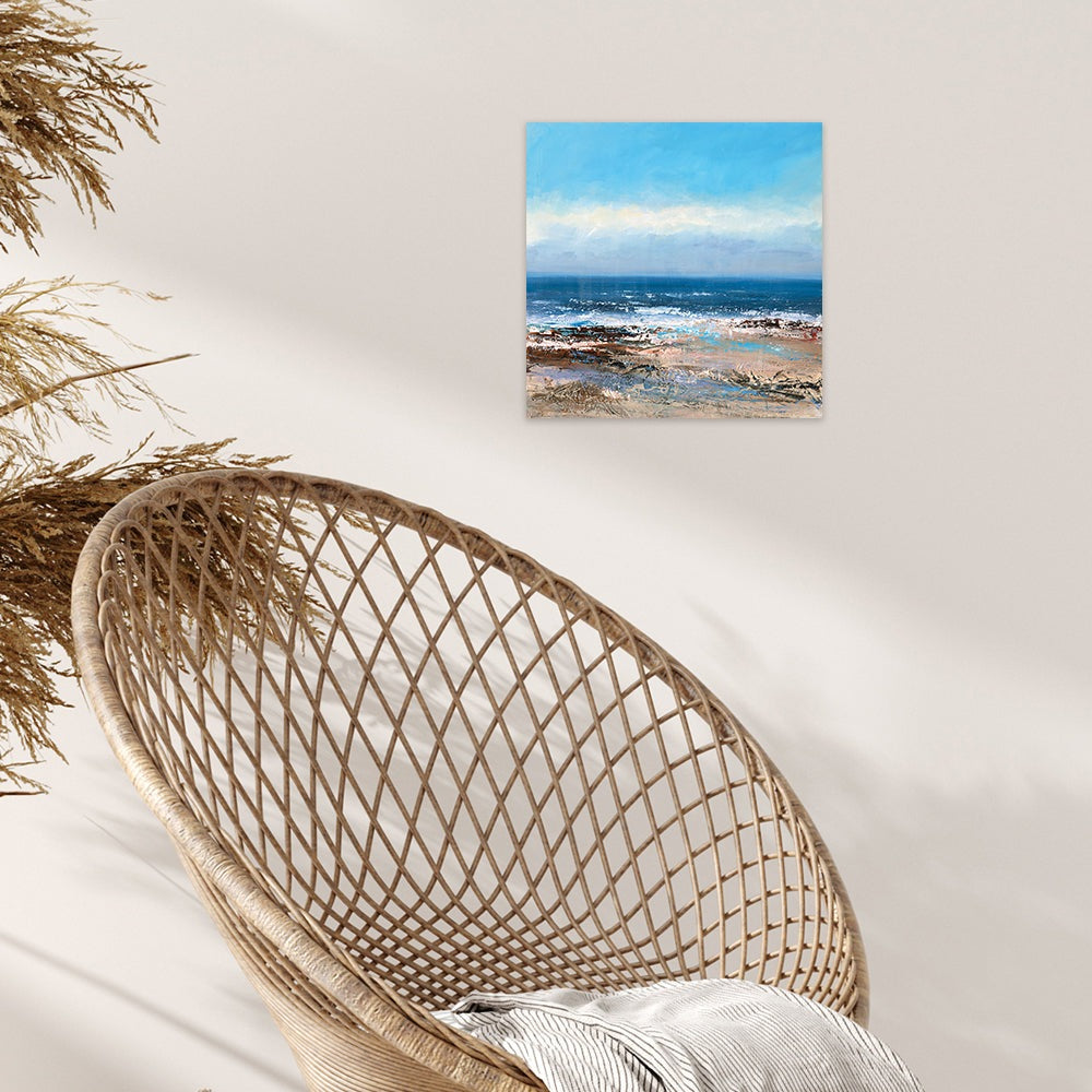 Product photograph of The Art Group Joanne Last Sunlit Sea Canvas Print Large from Olivia's.