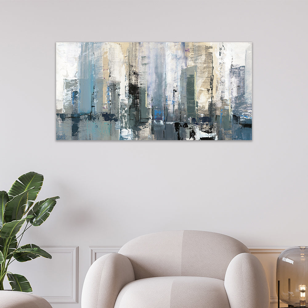 Product photograph of The Art Group Joanne Last Winter Metropolis Canvas Print- 50x100cm from Olivia's.