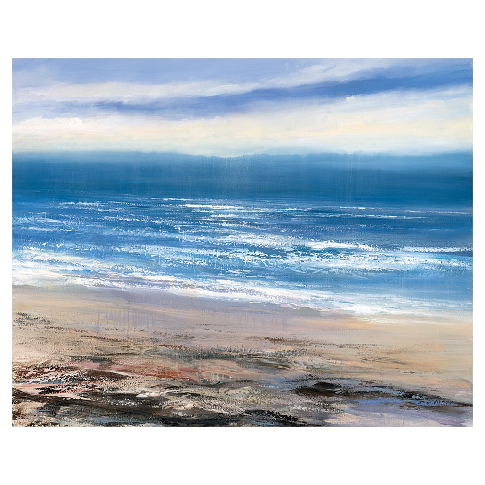 Product photograph of The Art Group Joanne Last Into The Blue Blue Sea Canvas Print- 40x50cm from Olivia's