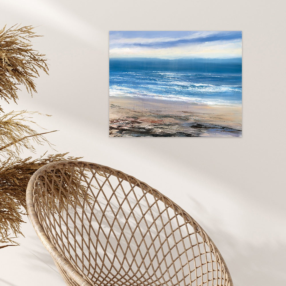 Product photograph of The Art Group Joanne Last Into The Blue Blue Sea Canvas Print- 40x50cm from Olivia's.