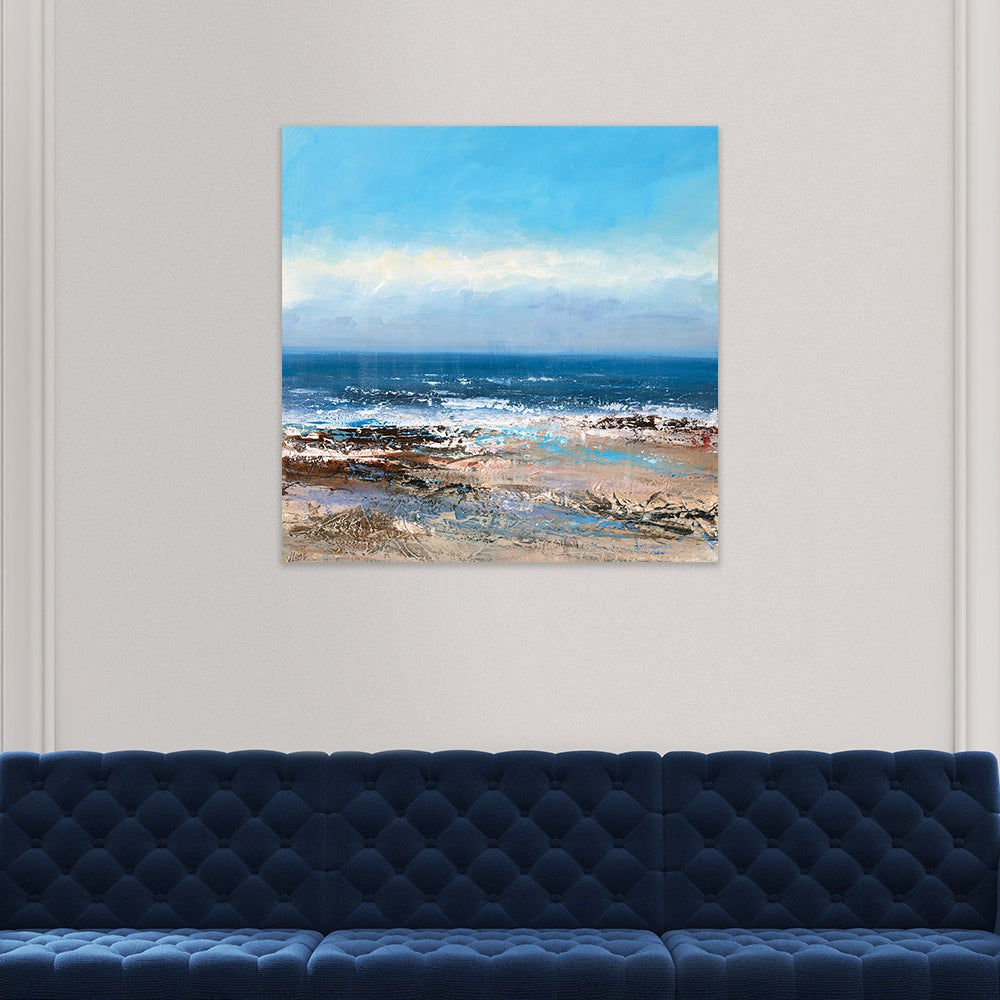 Product photograph of The Art Group Joanne Last Sunlit Sea Canvas Print Medium from Olivia's.