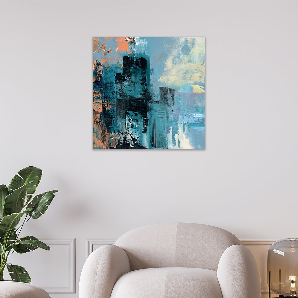 Product photograph of The Art Group Joanne Last Misty City Canvas Print Large from Olivia's.