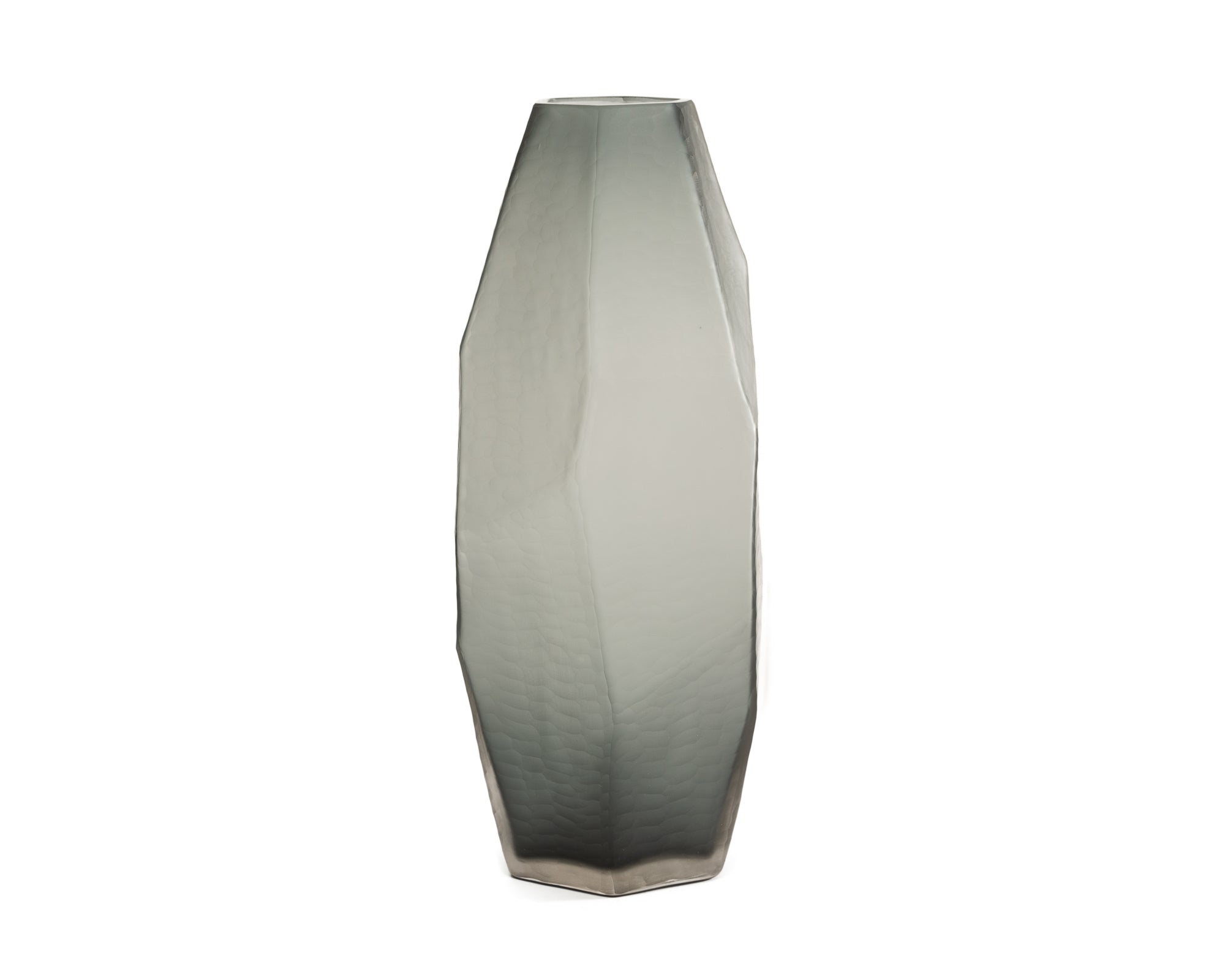 Product photograph of Liang Eimil Glass Vase Smoke Grey - Large from Olivia's
