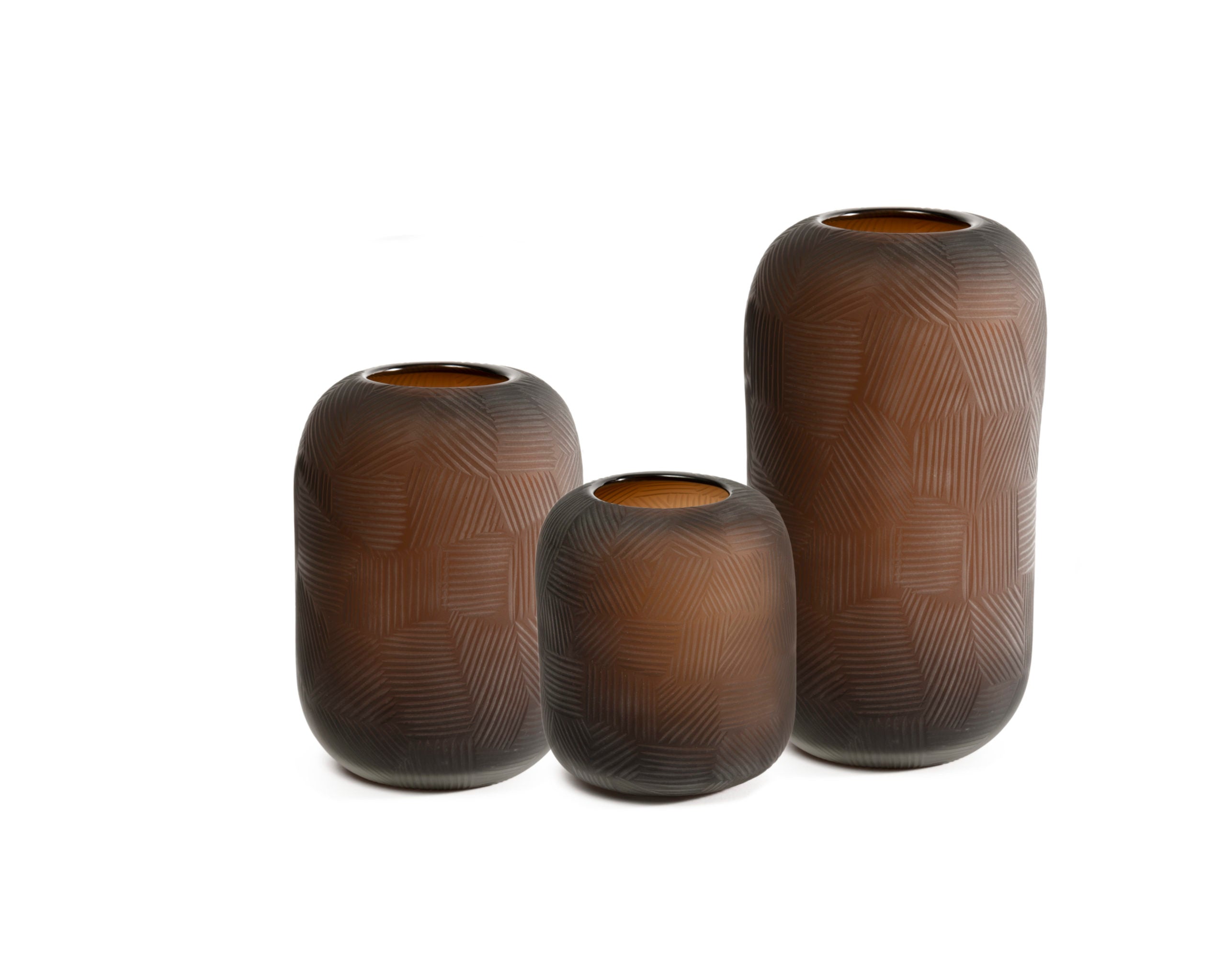 Product photograph of Liang Eimil Glass Vase Chocolate - Large from Olivia's.