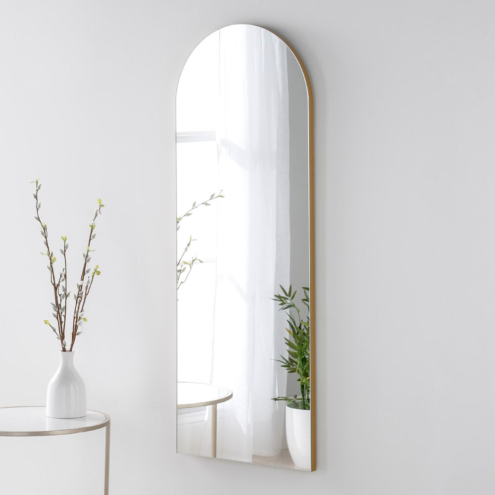Product photograph of Olivia S Cora Arched Mirror In Gold - 120x45cm from Olivia's.
