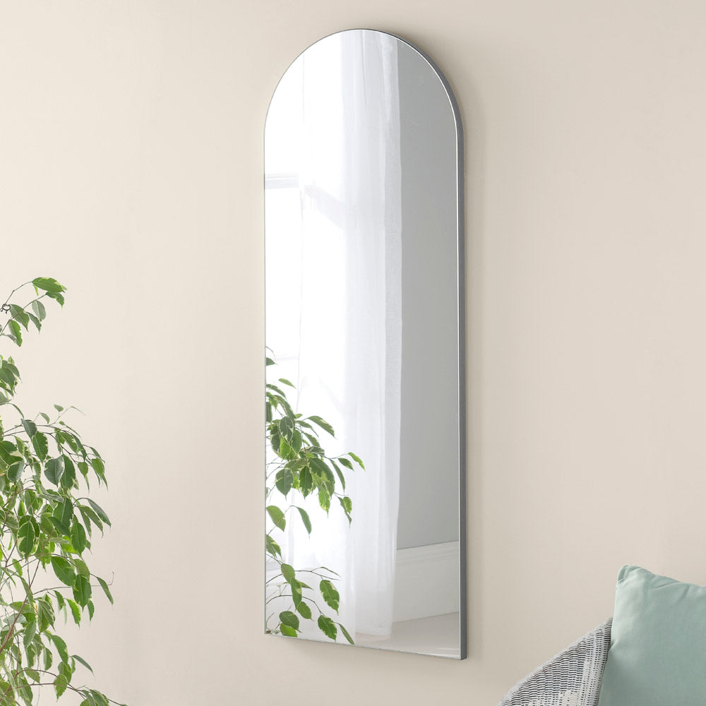 Olivias Cora Arched Mirror In Silver 120x45cm