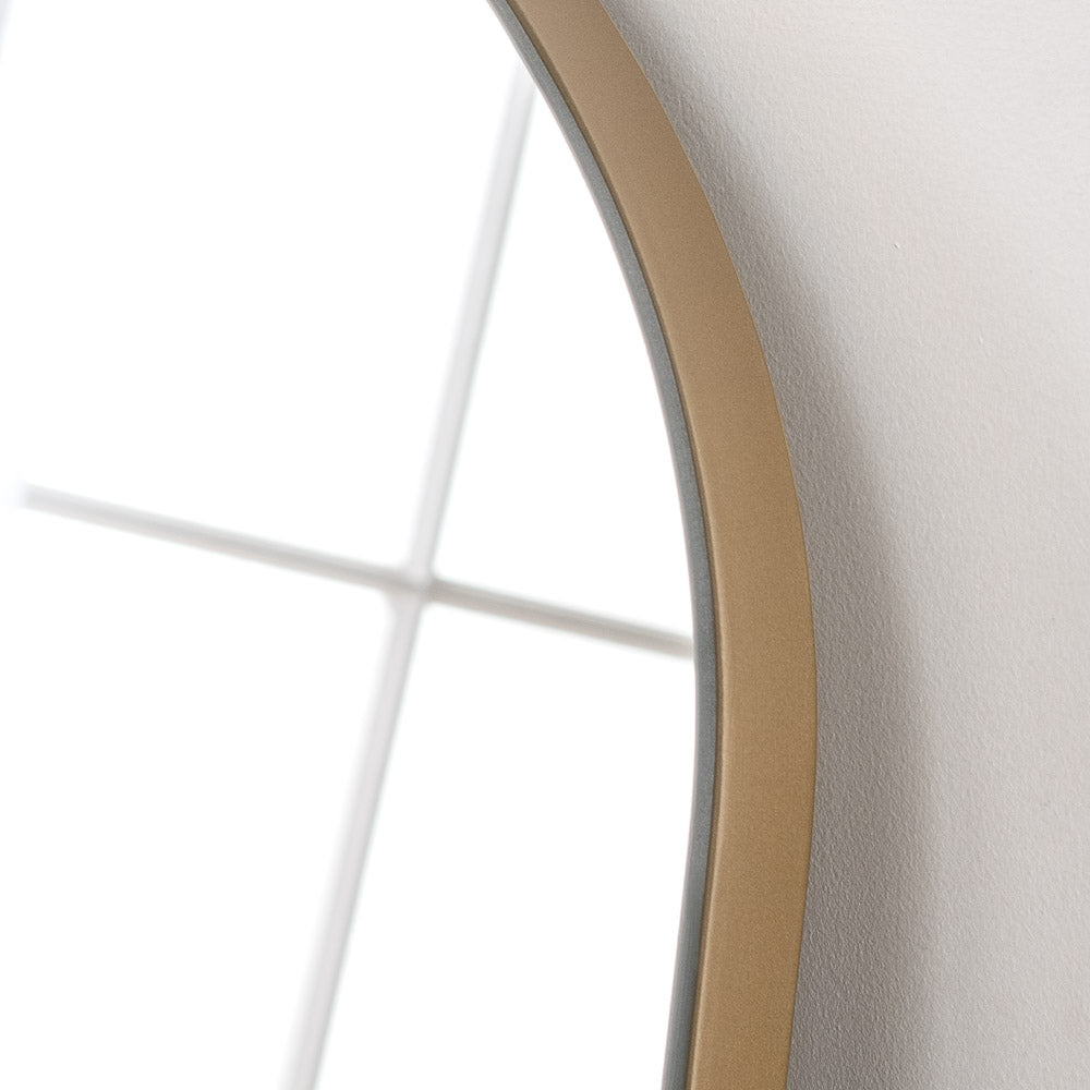 Product photograph of Olivia S Cora Plain Mantle Mirror In Gold - 91x69cm from Olivia's.
