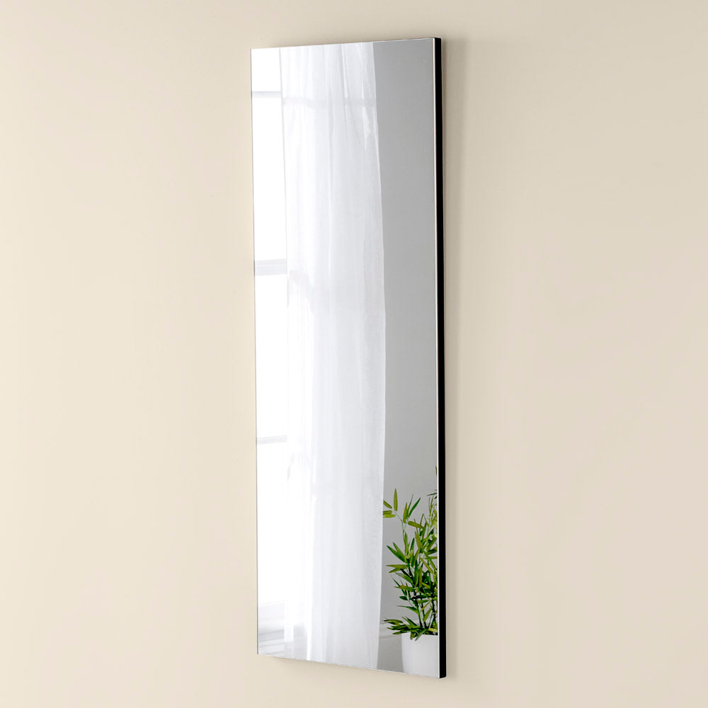 Product photograph of Olivia S Minimal Dressing Table Mirror In Black - 120x45cm from Olivia's