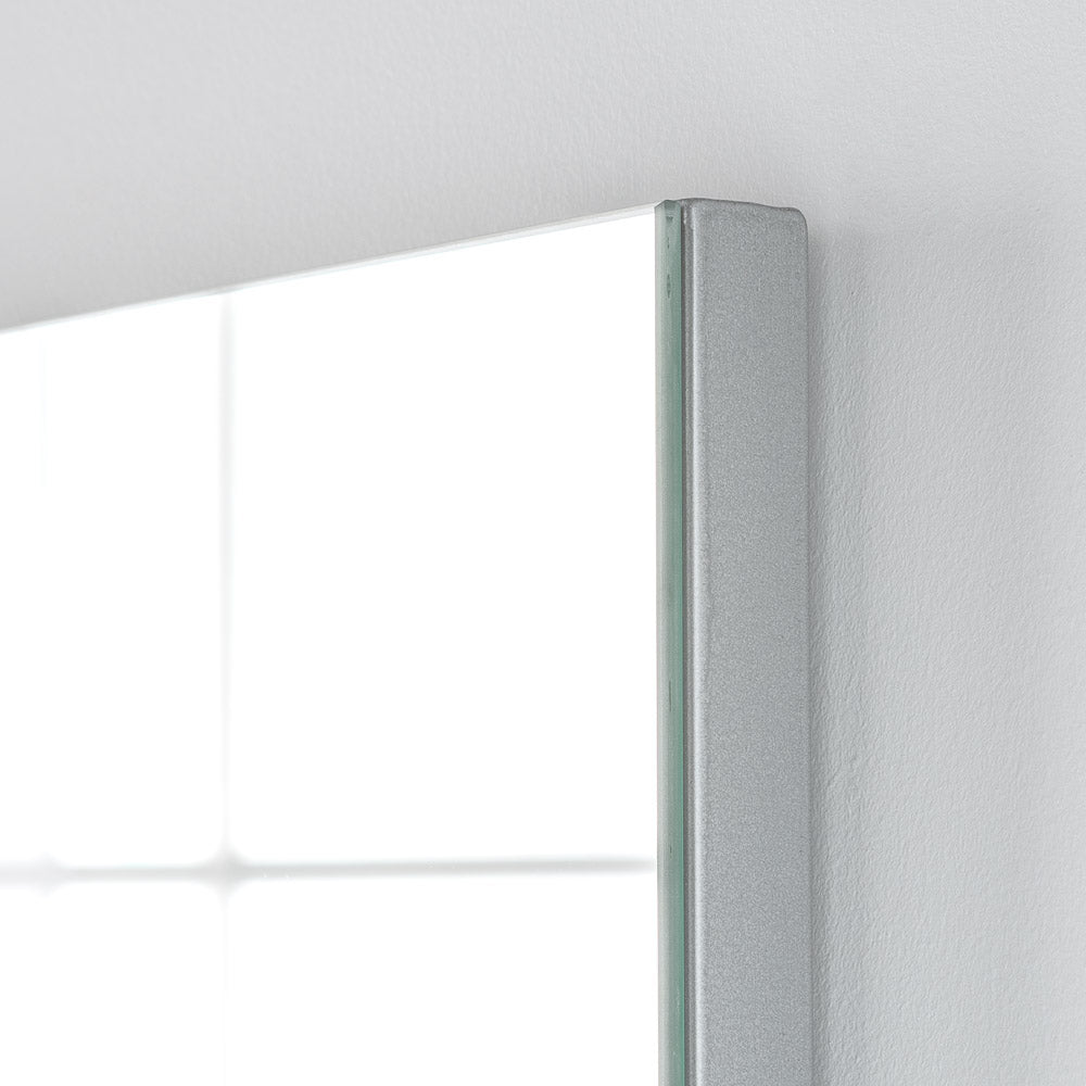 Product photograph of Olivia S Minimal Rectangular Mirror In Silver - 100x70cm from Olivia's.