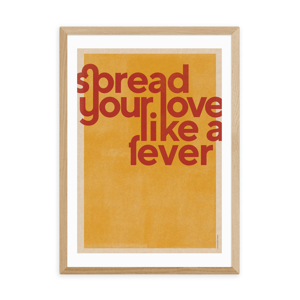 Product photograph of Spread Your Love By The Designers Nursery - A2 Oak Framed Art Print from Olivia's.